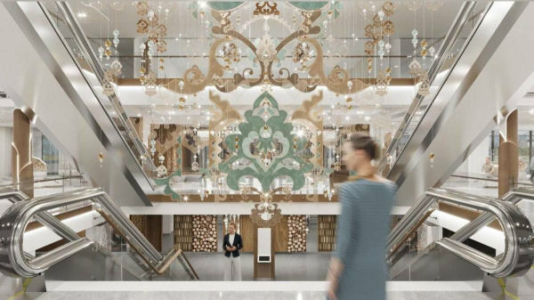 Освеженный ЦУМ в Казани украсит кинетическая статуя с татарским орнаментом