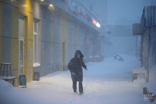 Штормовое предупреждение в Татарстане: метель и ветер до 22 м/с Штормовое предупреждение в Татарстане: метель и ветер до 22 м/с
