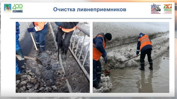 В Челнах вывезли 660 тыс. кубических метров снега перед паводком В Челнах вывезли 660 тыс. кубических метров снега перед паводком