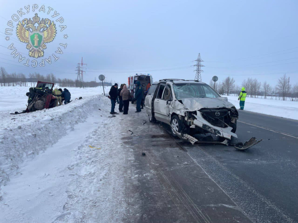 Трагичное утро: в Татарстане в трагедии на встречной полосе погибла пассажирка иномарки