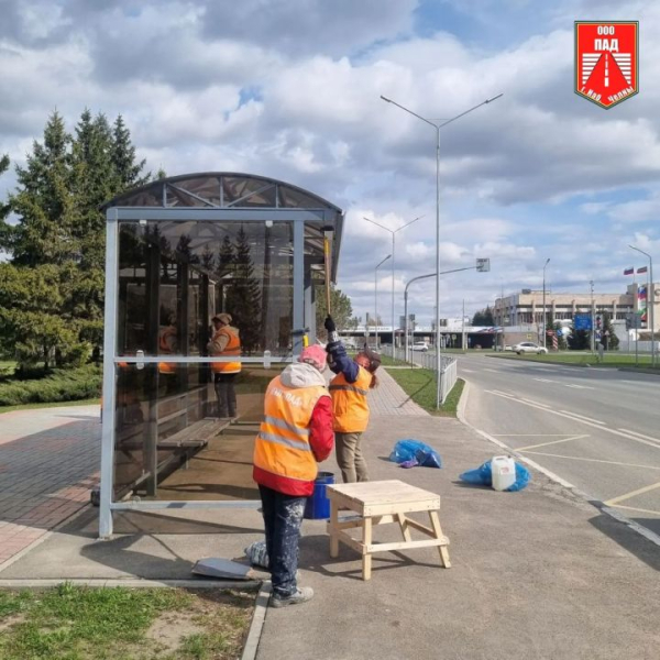 ПАД приступил к покраске &laquo;уставших&raquo; остановок в Челнах