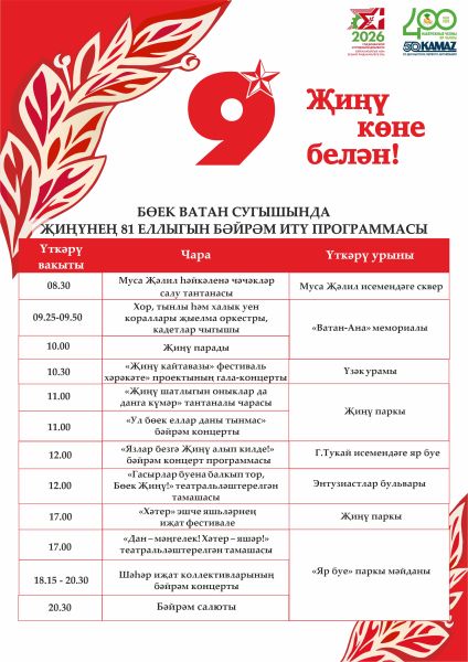 День Победы в Набережных Челнах: программа празднования 
