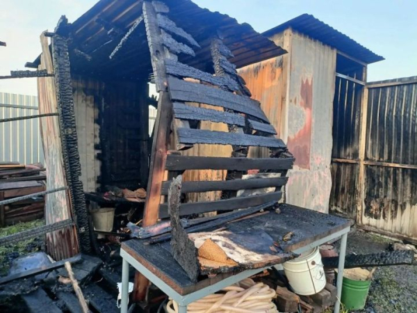 Под Челнами в 2 утра сгорел хозблок с инструментами Под Челнами в 2 утра сгорел хозблок с инструментами